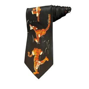 Disney Picasso Winnie The Pooh Tigger Jumping Bouncing Cartoon Novelty Necktie